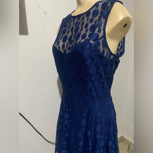 Armani Exchange Blue Fit and Flare Mini Dress - Picture 10 of 13